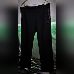 Puma x Ferrari Mens Medium Black Scuderia Track Pants Racing Gorpcore Streetwear